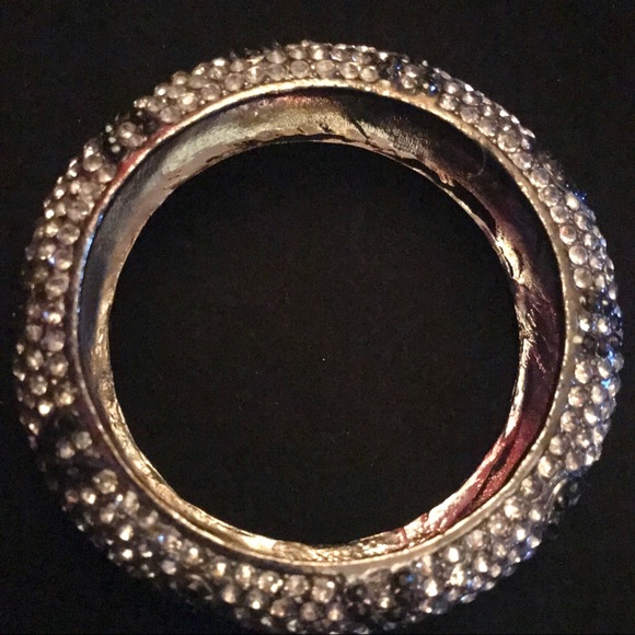 Leopard print rhinestone crystal bangle - Picture 3 of 4